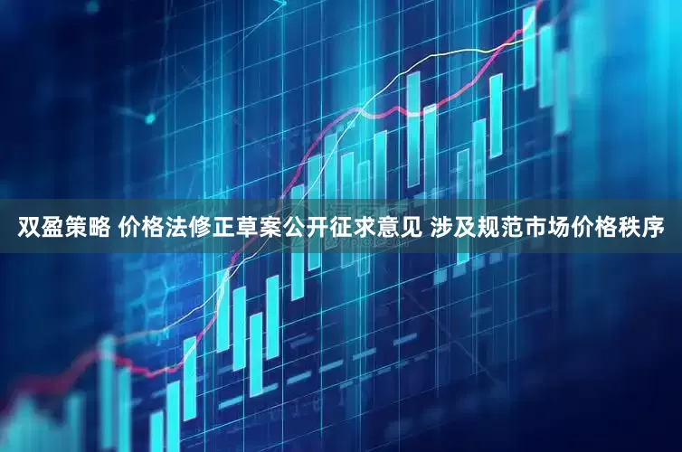 双盈策略 价格法修正草案公开征求意见 涉及规范市场价格秩序