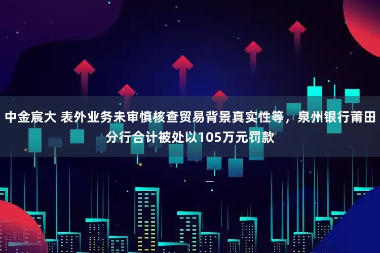 中金宸大 表外业务未审慎核查贸易背景真实性等，泉州银行莆田分行合计被处以105万元罚款